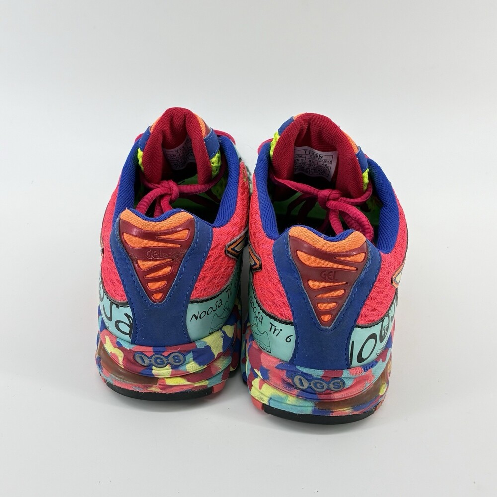 ASICS Gel Noosa Tri Mens 8.5 Multicolor Neon Triathlon Running Shoe (E9) - Picture 3 of 8
